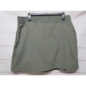 NWT Eddie Bauer Green Athletic Outdoor Skort Skirt Curvy Size 16 Travex
